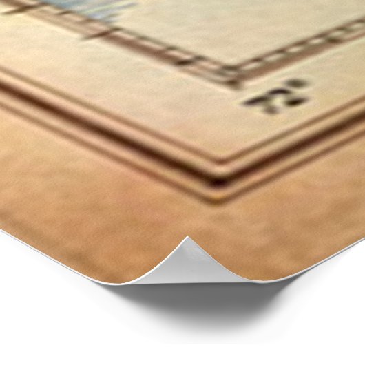 Cape Cod Nautical Map Poster (Ecke)