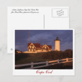 Cape Cod Nobska Lighthouse Woods Hole Postkarte (Vorne/Hinten)