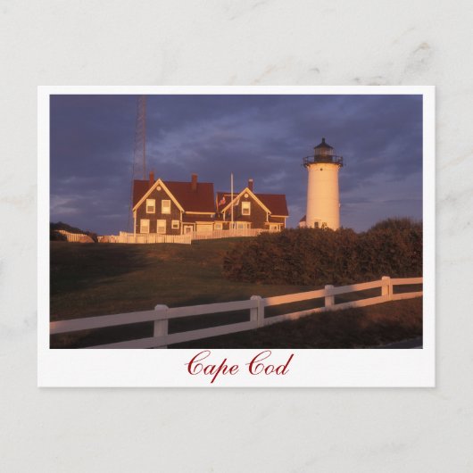 Cape Cod Nobska Lighthouse Woods Hole Postkarte (Vorderseite)