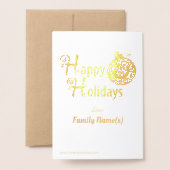 Cape Cod Ornament Weihnachtskarte Folienkarte (Rückseite mit Umschlag)