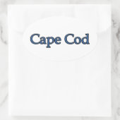 Cape Cod Ovaler Aufkleber (Tasche)