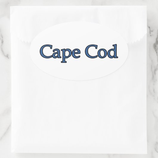 Cape Cod Ovaler Aufkleber (Tasche)
