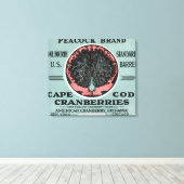 Cape Cod Peacock Marke Cranberry Label Leinwanddruck (Insitu (Holzboden))