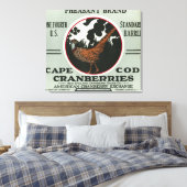 Cape Cod Pheasant-Marke Cranberry Label Leinwanddruck (Insitu (Schlafzimmer))
