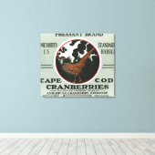 Cape Cod Pheasant-Marke Cranberry Label Leinwanddruck (Insitu (Holzboden))