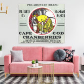 Cape Cod Pocahontas Markenzeichen Cranberry Label Leinwanddruck (Insitu (Wohnzimmer))