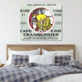 Cape Cod Pocahontas Markenzeichen Cranberry Label Leinwanddruck (Insitu (Schlafzimmer))