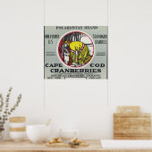 Cape Cod Pocahontas Markenzeichen Cranberry Label Poster (Küche)