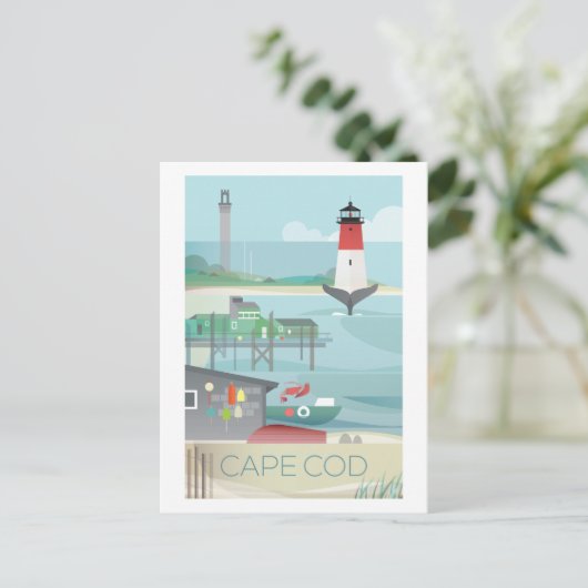 Cape Cod Postkarte (Stehend Vorderseite)
