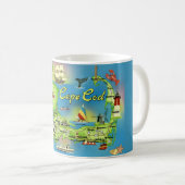 Cape Cod Postkarten-Tasse Kaffeetasse (VorderseiteRechts)