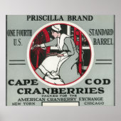 Cape Cod Priscilla Marke Cranberry Label Poster (Vorne)