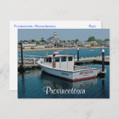 Cape Cod Provincetown Hafen, MA Post Card Postkarte (Vorne/Hinten)