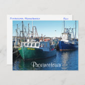 Cape Cod Provincetown Hafen, Post Card Postkarte (Vorne/Hinten)