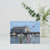 Cape Cod Provincetown MA Fishermans Wharf Postkart Postkarte (Stehend Vorderseite)