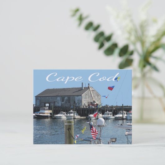 Cape Cod Provincetown MA Fishermans Wharf Postkart Postkarte (Stehend Vorderseite)
