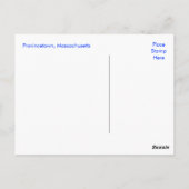 Cape Cod Provincetown Massachusetts Postkarte (Rückseite)