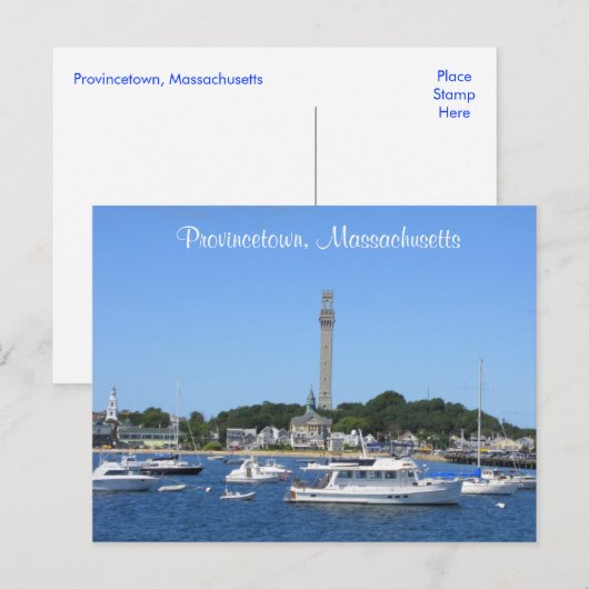 Cape Cod Provincetown Massachusetts Postkarte (Vorne/Hinten)