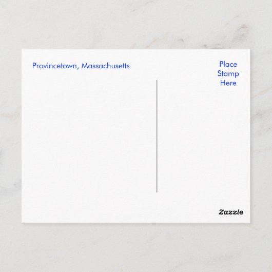 Cape Cod Provincetown Massachusetts Postkarte (Rückseite)
