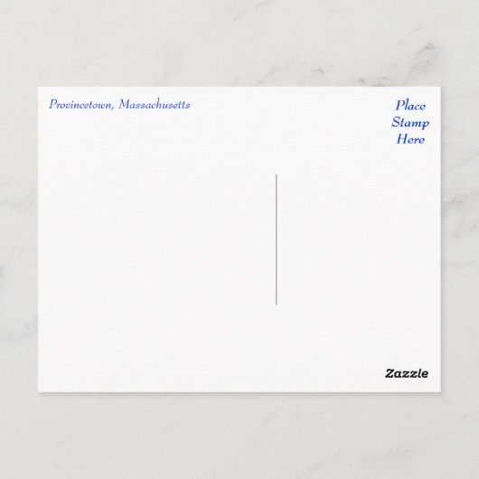 Cape Cod Provincetown Massachusetts Postkarte (Rückseite)