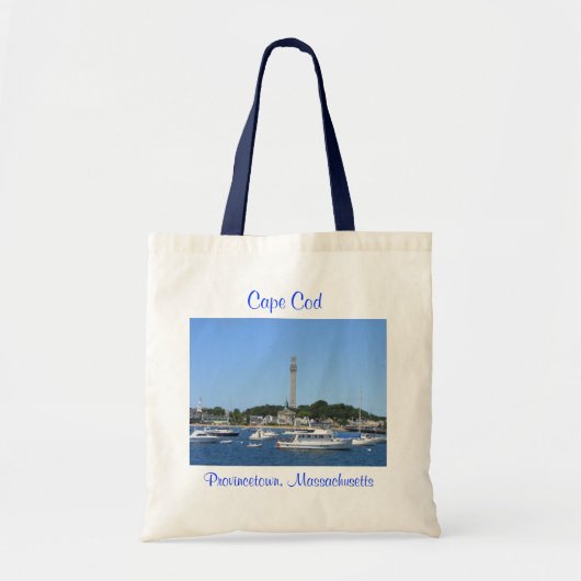 Cape Cod Provincetown Pilgrims Monument Tote Beute Tragetasche (Vorne)