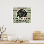 Cape Cod Puritan Brand Cranberry Label Poster (Küche)