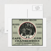 Cape Cod Puritan Brand Cranberry Label Postkarte (Vorne/Hinten)