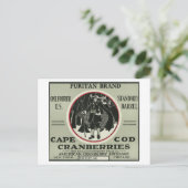 Cape Cod Puritan Brand Cranberry Label Postkarte (Stehend Vorderseite)