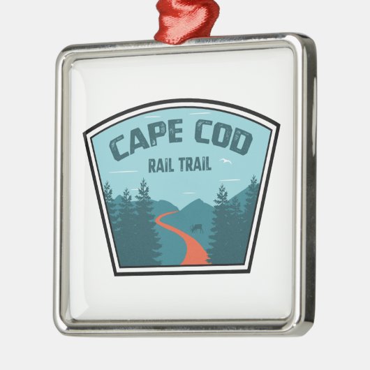 Cape Cod Rail Trail Ornament Aus Metall (Links)