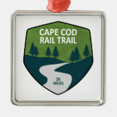 Cape Cod Rail Trail Ornament Aus Metall (Vorne)
