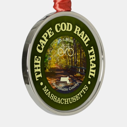 Cape Cod Rail Trail (radfahren c) Ornament Aus Metall (Rechts)