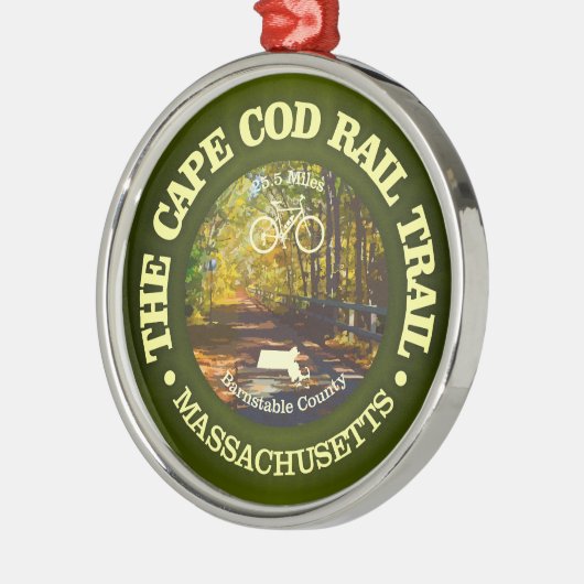 Cape Cod Rail Trail (radfahren c) Ornament Aus Metall (Links)