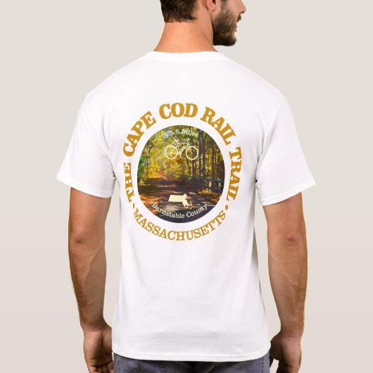 Cape Cod Rail Trail (radfahren c) T-Shirt (Rückseite)
