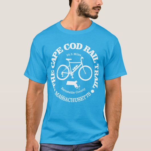 Cape Cod Rail Trail (Radfahren) T-Shirt (Vorderseite)