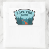 Cape Cod Rail Trail Rechteckiger Aufkleber (Tasche)