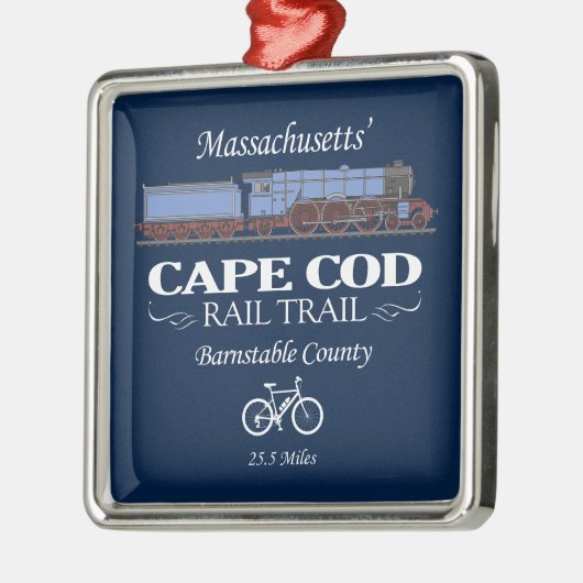 Cape Cod Rail Trail (RT2) Ornament Aus Metall (Links)