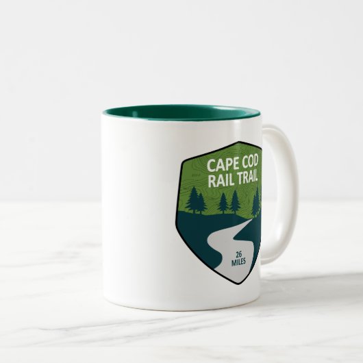 Cape Cod Rail Trail Zweifarbige Tasse (VorderseiteRechts)