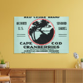 Cape Cod Red Cedar Marke Cranberry Label Leinwanddruck (Insitu (Wohnzimmer))