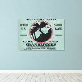 Cape Cod Red Cedar Marke Cranberry Label Leinwanddruck (Insitu (Holzboden))