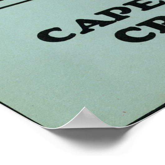 Cape Cod Red Cedar Marke Cranberry Label Poster (Ecke)