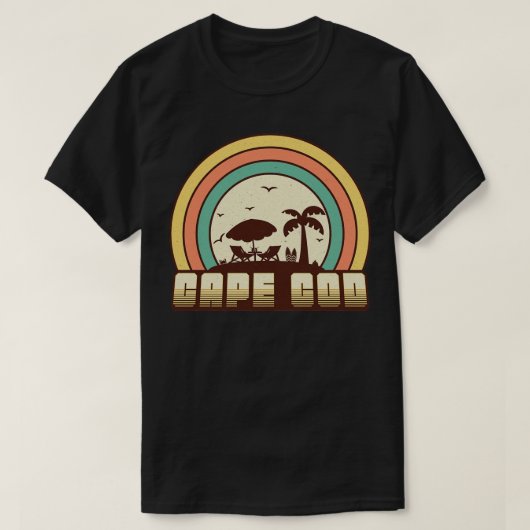 Cape Cod Retro Sunset Style T-Shirt (Design vorne)
