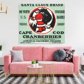 Cape Cod Santa Claus Marke Cranberry Label Leinwanddruck (Insitu (Wohnzimmer))