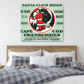 Cape Cod Santa Claus Marke Cranberry Label Leinwanddruck (Insitu (Schlafzimmer))