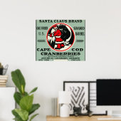Cape Cod Santa Claus Marke Cranberry Label Poster (Heimbüro)