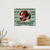 Cape Cod Santa Claus Marke Cranberry Label Poster (Küche)