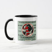 Cape Cod Santa Claus Marke Cranberry Label Tasse (Links)