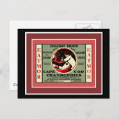 Cape Cod Santa Cranberry Postkarte (Vorne/Hinten)