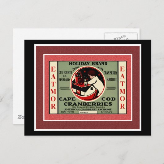 Cape Cod Santa Cranberry Postkarte (Vorne/Hinten)