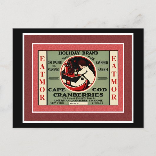 Cape Cod Santa Cranberry Postkarte (Vorderseite)