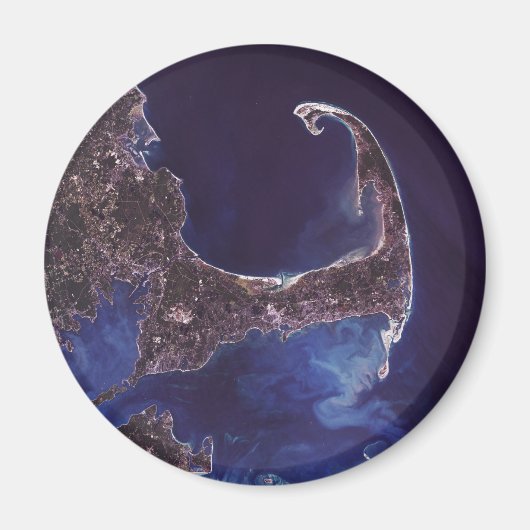 Cape Cod Satellite Foto Magnet (Vorne)