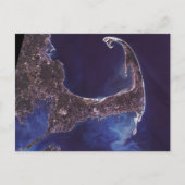 Cape Cod Satellite Foto Postkarte (Vorderseite)
